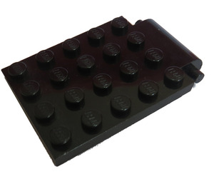 LEGO Black Plate 4 x 5 Trap Door Curved Hinge (30042)
