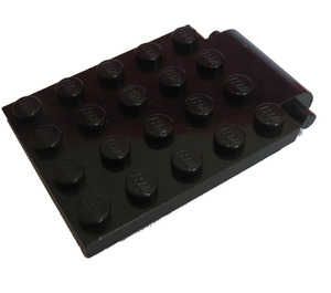 LEGO Schwarz Platte 4 x 5 Trap Tür Gebogenes Scharnier (30042)