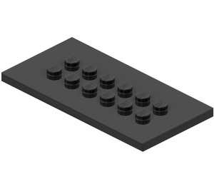 LEGO Black Plate 4 x 8 with Studs in Centre (6576)