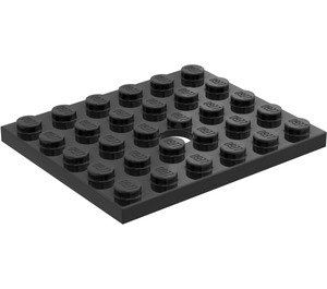 LEGO Black Plate 5 x 6 with Hole