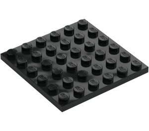 LEGO Noir assiette 6 x 6 (3958)