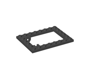 LEGO Black Plate 6 x 8 Trap Door Frame Recessed Pin Holders (30041)
