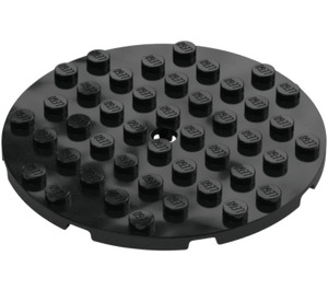 LEGO Black Plate 8 x 8 Round Circle (74611)