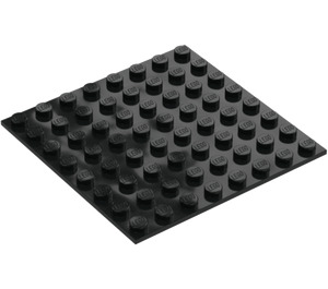 LEGO Schwarz Platte 8 x 8 mit Adhesive (80319)