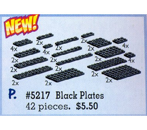 LEGO Schwarz Plates Assorted 5217