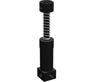LEGO Zwart Pneumatic Pump met Zwart Finger Knob (2797 / 74720)