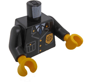 LEGO Sort Politi Minifigur Torso med Buttoned-Op Jakke med Sheriff's Badge (76382 / 88585)