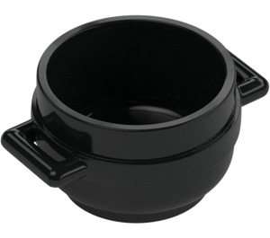 LEGO Black Pot 3 x 3 x 1.75 with Handles (4341)