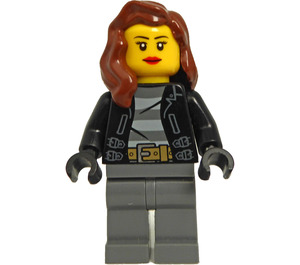 LEGO Sort Fange Escapee Helper (Kvinde) Minifigur