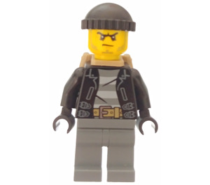 LEGO Black Prisoner Escapee Helper (Male) Minifigure