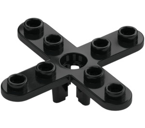 LEGO Schwarz Propeller 4 Klinge 5 Durchmesser mit offenem Verbinder (2479)