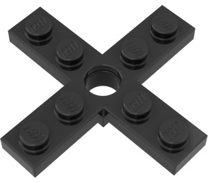 LEGO Svart Propell 4 Sverd/knivblad 5 Diameter med Rotor Holder (3461)