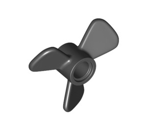 LEGO Black Propeller with 3 Blades and Pin Hole (65768)