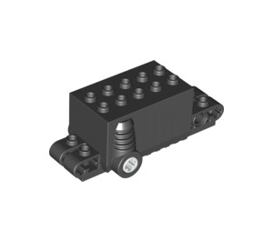 LEGO Zwart Pullback Motor 4 x 8 x 2.33 (47715 / 49197)