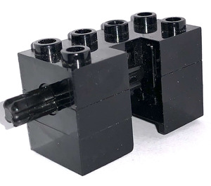 LEGO Black Rack Winder Assembly