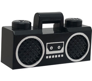 LEGO Black Radio with Silver trim (97558)