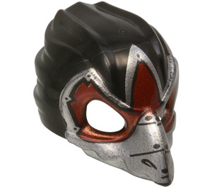 LEGO Zwart Raven Masker met Zilver Bek en Rood Markeringen (12550 / 12845)