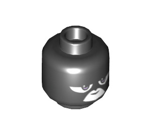 LEGO Black Raven Minifigure Head (Recessed Solid Stud) (3626 / 28308)