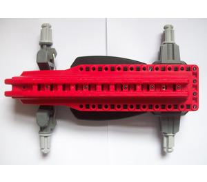 LEGO Schwarz RC Auto Motorised Base mit rot oben