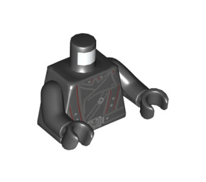 LEGO Schwarz Rot Schädel mit Schwarz Gürtel Minifigur Torso (973 / 76382)