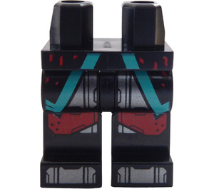 LEGO Black Red Visor Legs (3815)