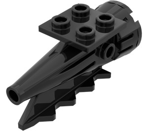 LEGO Black Rocket Engine with 2 x 2 Plate (4746)