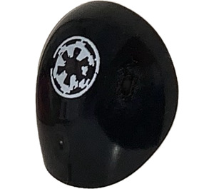 LEGO Black Rounded Shoulder Armor with Scratched Imperial Logo (21560 / 27405)