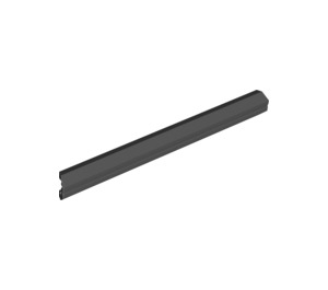 LEGO Nero Gomma Bumper 2 x 18 con Angolato Ends (48202)