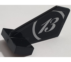 LEGO Black Rudder 2 x 3 x 2 with '13' (Left) Sticker (44661)