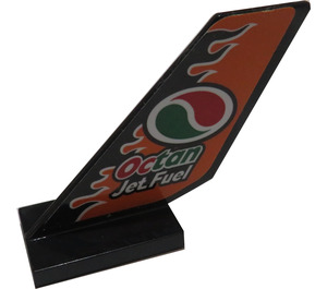 LEGO Black Rudder 2 x 4 x 6 with 'Jet Fuel' and Octan Logo Sticker (6239)