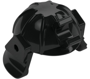 LEGO Schwarz Samurai Helm mit Clip und Kurz Visier  (30175)