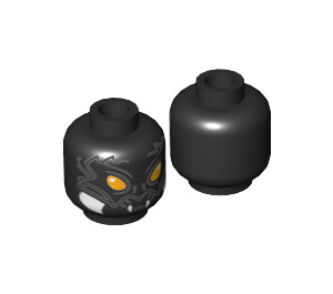 LEGO Black Scorm Minifigure Head (Recessed Solid Stud) (3626 / 16033)