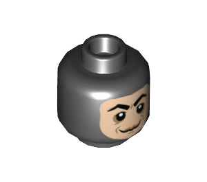 LEGO Black Screenslaver Minifigure Head (Safety Stud) (3626 / 38183)