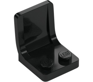 LEGO Negro Asiento 2 x 2 Sin marca de bebedero (4079)