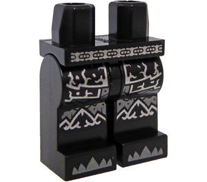 LEGO Schwarz Shadow-Walker Minifigure Hüften und Beine (3815 / 68344)