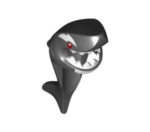 LEGO Black Shark Hat with Tail and Fin with Red Eyes (24076 / 29179)