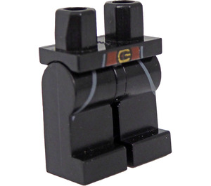 LEGO Schwarz Sheriff Not-a-Roboter Minifigure Hüften und Beine (3815 / 16288)