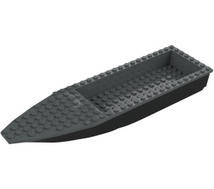 LEGO Black Ship Hull 8 x 28 x 3 with Dark Stone Gray Top (92709 / 92710)