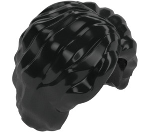 LEGO Black Short Bushy Hair with Left Parting  (3061 / 38798)