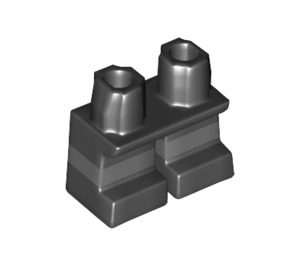 LEGO Zwart Kort Poten met Dark Stone Grijs Strepen (16709 / 41879)