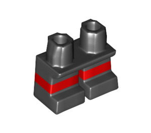 LEGO Black Short Legs with Red Line (16709 / 41879)