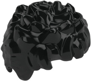 LEGO Noir Court Pointu Cheveux pour Gros Tête (3478)