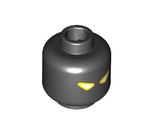 LEGO Black Short Stone Monster Minifigure Head (Recessed Solid Stud) (3626 / 32724)