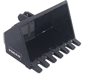 LEGO Black Shovel 4 x 6 x 2.3 with Volvo Logo on both Sides Sticker (50335)