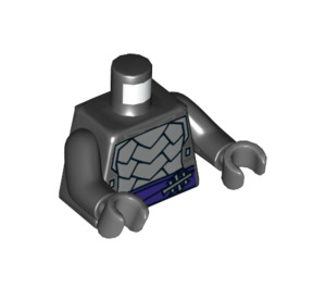 LEGO Musta Shredder jossa Haarniska ja Dark Purppura Mantle Pienoishahmo Vartalo (973 / 76382)