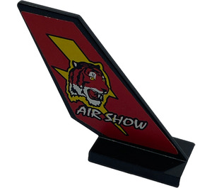 LEGO Black Shuttle Tail 2 x 6 x 4 with Tiger and 'AIR SHOW' Sticker (6239)