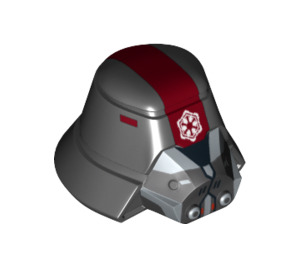 LEGO Schwarz Sith Trooper Helm mit Breit Rot Streifen (12762)