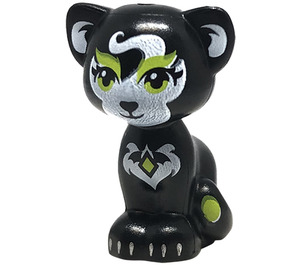 LEGO Black Sitting Cat with White and Lime  (26711)