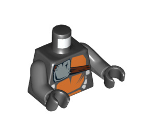 LEGO Zwart Skalidor Torso (973 / 76382)