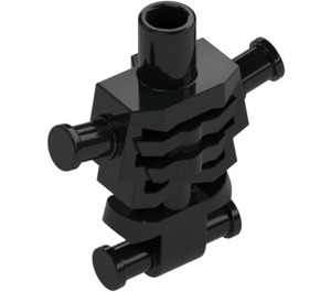 LEGO Black Skeleton Torso with Angular Ribs (29980 / 93060)